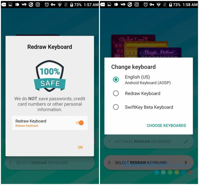 Tải và cài đặt Redraw Keyboard