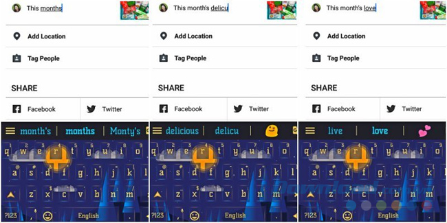 Đoán chữ và đoán emoji trên Redraw Keyboard