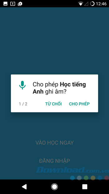 Cấp quyền ghi âm