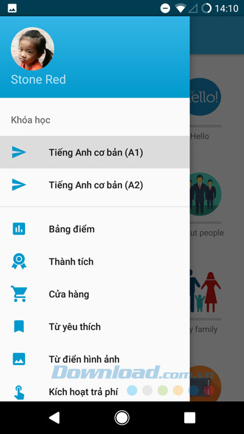 Menu Học tiếng Anh