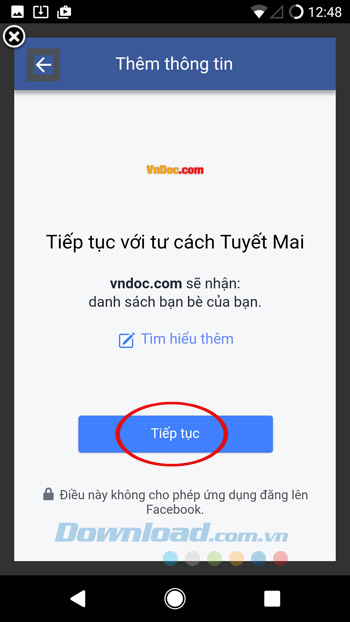 Đăng nhập Facebook