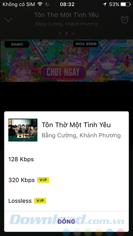 Chọn chất lượng âm thanh