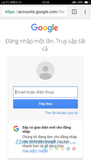 Đăng nhập Gmail