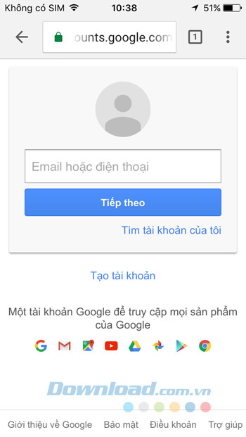 Nhập email
