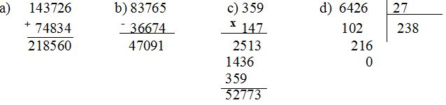 Đề thi học kì 2 môn Toán lớp 4