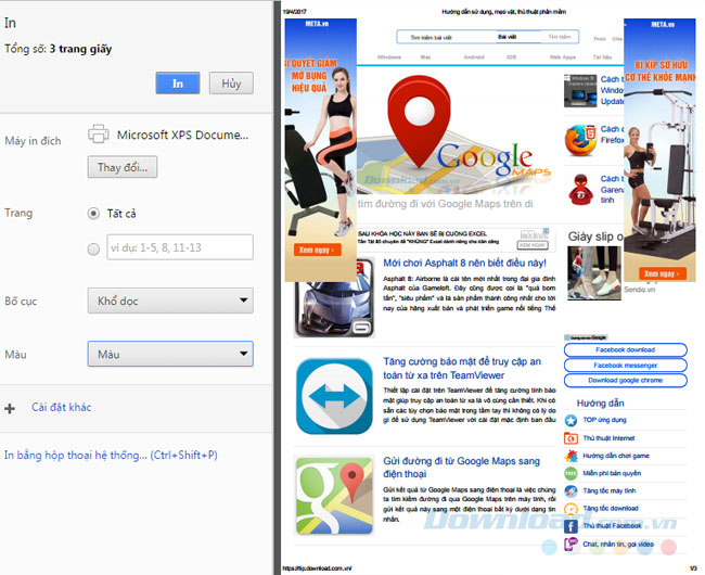 Các tùy chọn Các tùy chọn