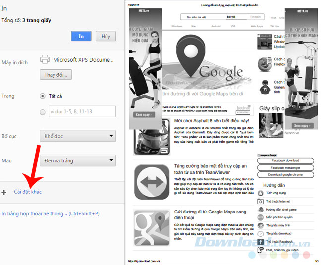 Cài đặt khác Cài đặt khác