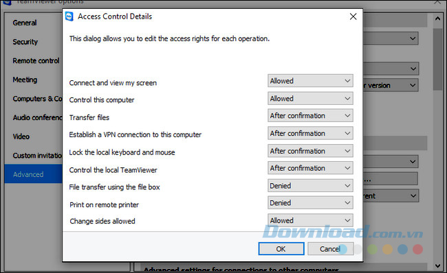 Cài đặt các tùy chọn truy cập Cài đặt các tùy chọn truy cập