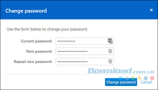 Nhập mật khẩu hiện tại và tạo một mật khẩu mới Nhập mật khẩu hiện tại và tạo một mật khẩu mới