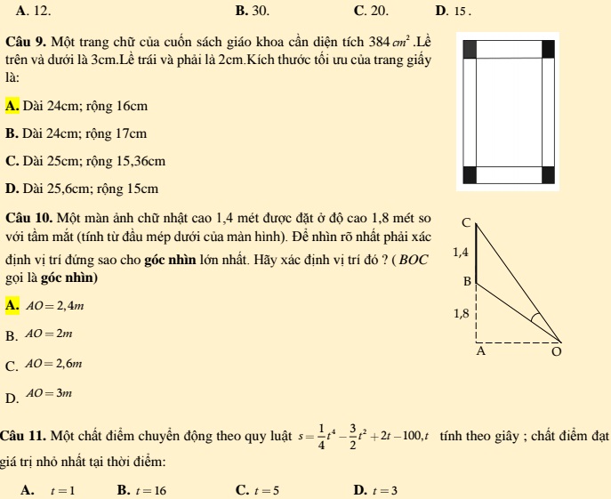 bài tập trắc nghiệm câu hỏi thực tế