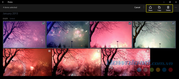 Xoá, sao chép hoặc chia sẻ nhiều ảnh trong một lần Xoá, sao chép hoặc chia sẻ nhiều ảnh trong một lần