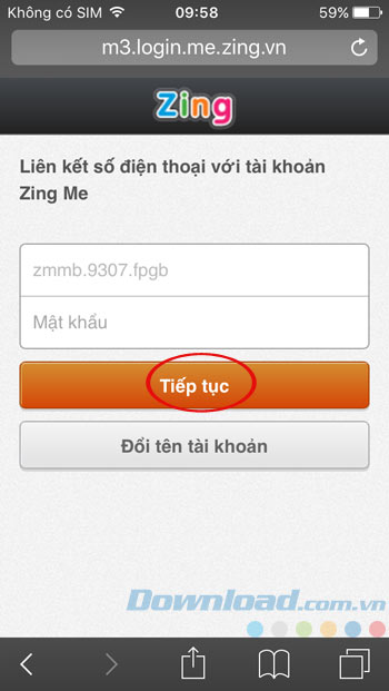 Liên kết số điện thoại với tài khoản