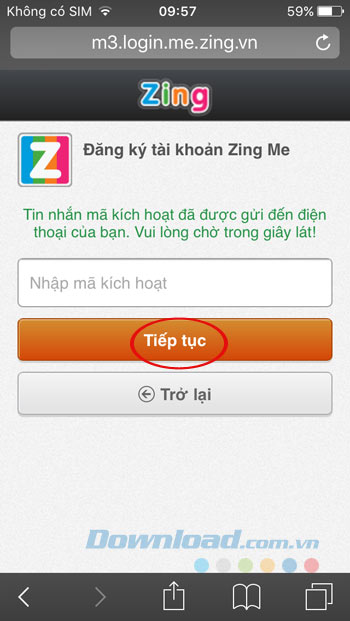 Nhập mã kích hoạt