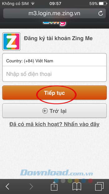 Nhập số điện thoại