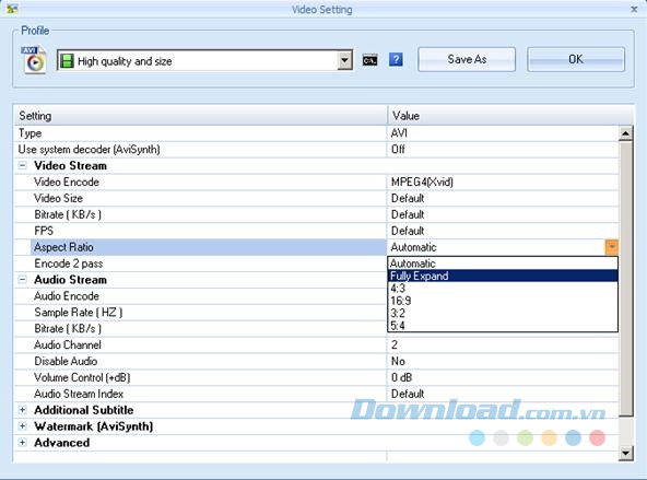 Tạo video toàn màn hình Tạo video toàn màn hình