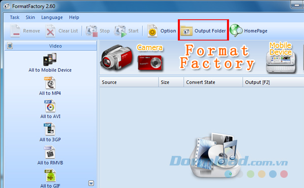 Click vào Output Folder để xem thư mục lưu Click vào Output Folder để xem thư mục lưu