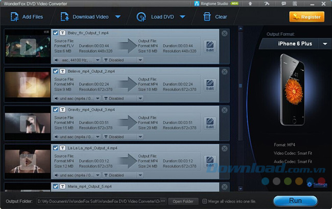 Chuyển đổi video bằng WonderFox DVD Video Converter