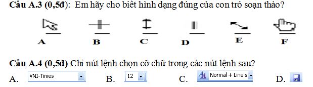 Đề thi học kì 2 môn Tin học lớp 4 