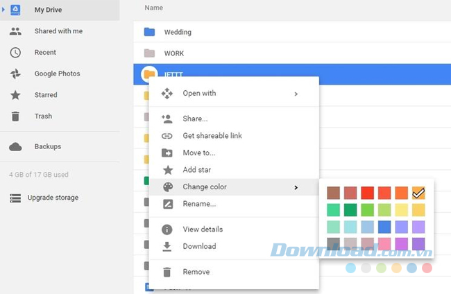 Thay đổi màu sắc các thư mục Thay đổi màu sắc các thư mục