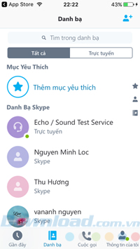 Danh bạ Skype