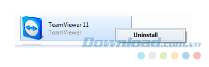 Click chuột phải và chọn Uninstall