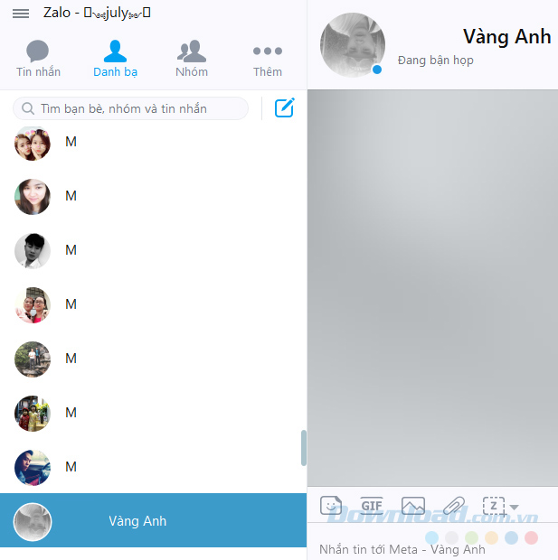 Cách lấy ảnh đại diện và ảnh nền của bạn bè trên Zalo