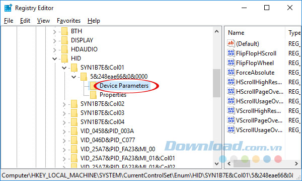 Device Parameters Device Parameters