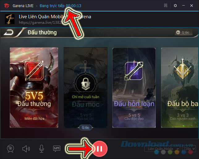 Đang trực tiếp Đang trực tiếp