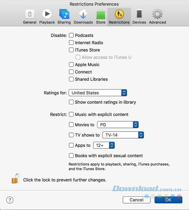 Lưu ý khi dùng iTunes Library