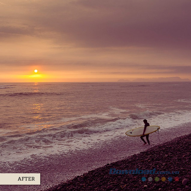 Lướt sóng trong hoàng hôn (Sau)