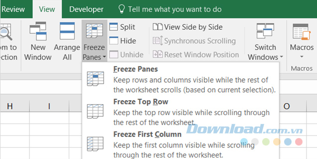 Đóng băng hàng và cột Đóng băng hàng và cột