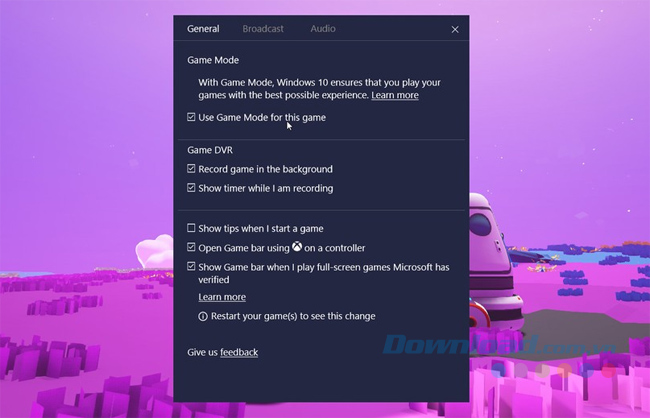 Kích hoạt Game Mode trên cơ sở mỗi trò chơi Kích hoạt Game Mode trên cơ sở mỗi trò chơi