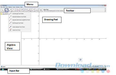 Giao diện của GeoGebra Giao diện của GeoGebra