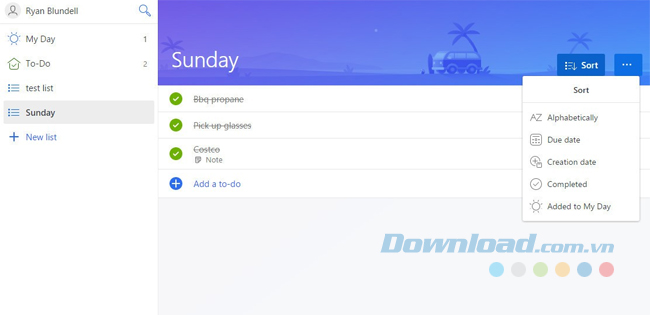 New list - Danh sách mới