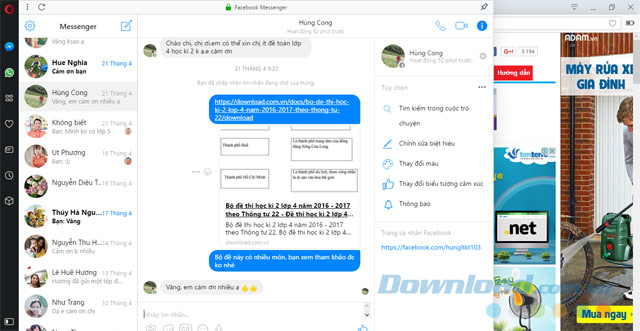 Đăng nhập Facebook Messenger
