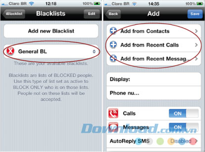 Chặn cuộc gọi bằng app bên thứ 3