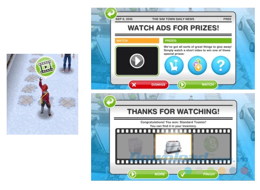 Miễn phí Simoleons / LP / SP từ quảng cáo