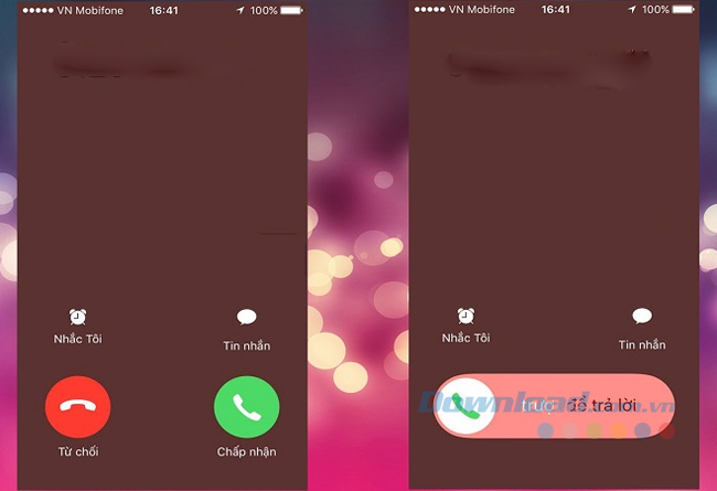 Nhấn nút từ chối Nhấn nút từ chối