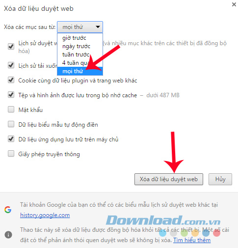 Chọn thời gian Chọn thời gian
