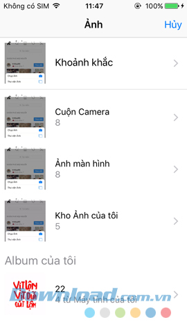 Chọn album ảnh