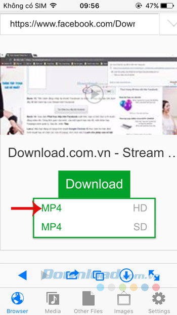 Chọn chất lượng Video
