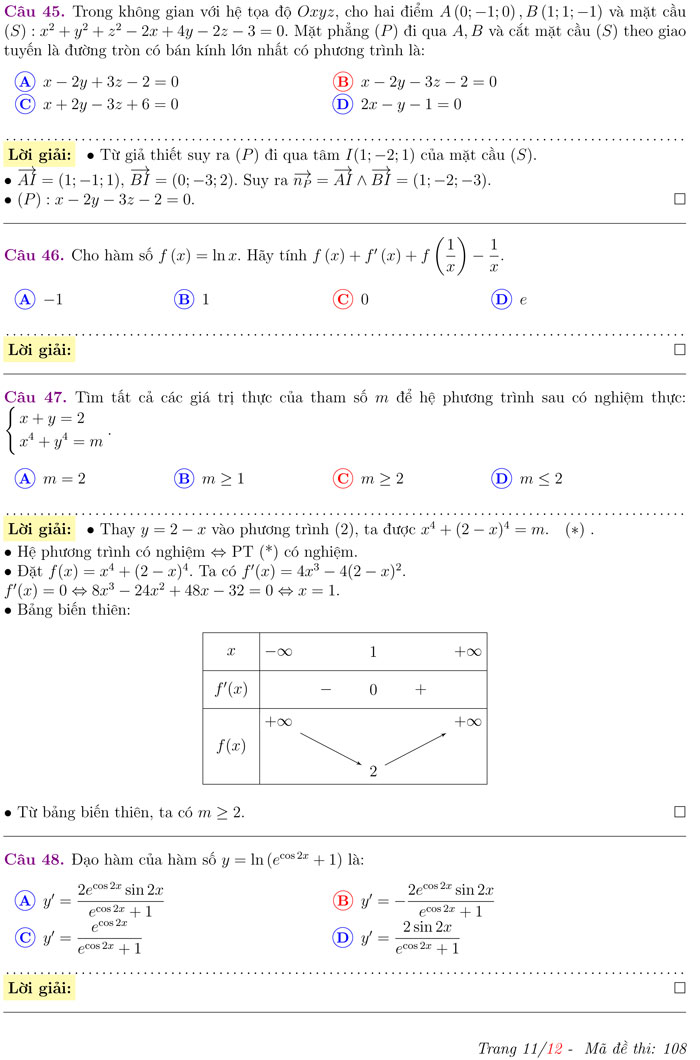 Đề thi thử THPT Quốc gia 2017 môn Toán