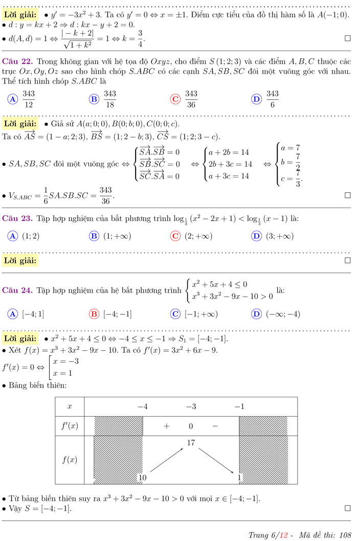 Đề thi thử THPT Quốc gia 2017 môn Toán