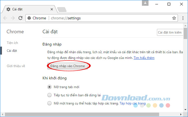 Đăng nhập Chrome Đăng nhập Chrome