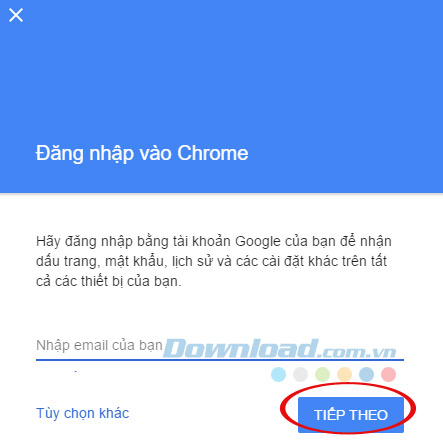 Màn hình đăng nhập Chrome Màn hình đăng nhập Chrome
