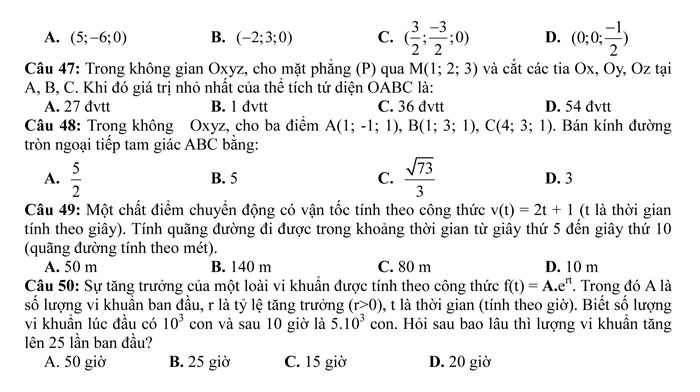 Đề thi thử THPT Quốc gia 2017 môn Toán