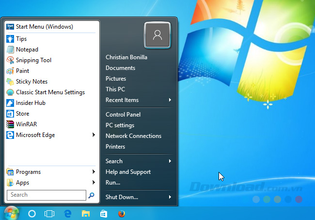 Thay thế nút Start cho Windows 7 Thay thế nút Start cho Windows 7