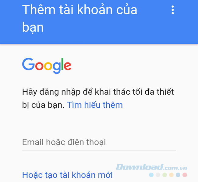 Thêm tài khoản