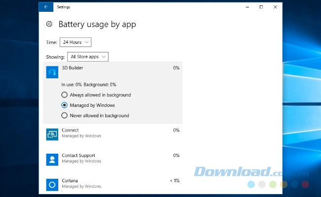 Xem danh sách ứng dụng tiêu thụ pin Xem danh sách ứng dụng tiêu thụ pin