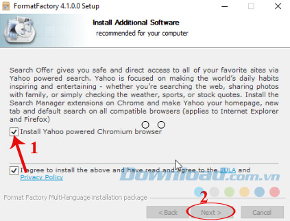 Cài đặt Format Factory Cài đặt Format Factory